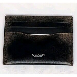 Coach Flat Card Case In Loved Leather, NWT, One Size